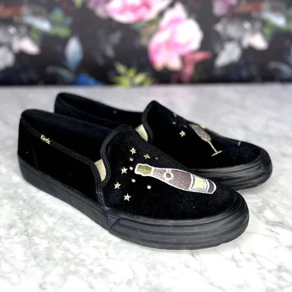 Keds double decker velvet top